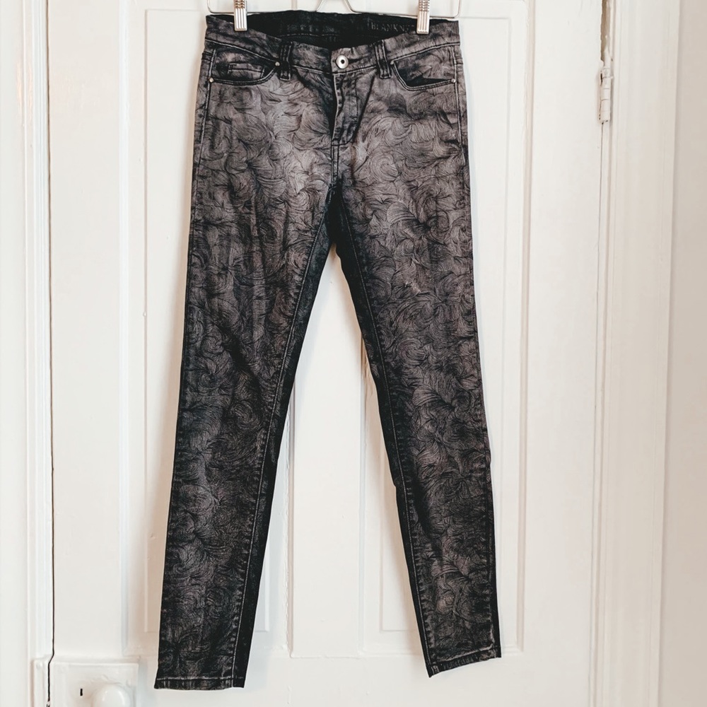 Blank NYC black printed jeans